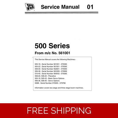 JCB 500 SERIES LOADALL SERVICE REPAIR MANUAL 2 JCB 500 SERIES LOADALL SERVICE REPAIR MANUAL 2
